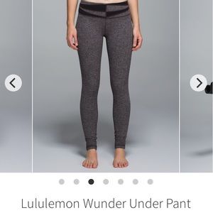 Lululemon Wunder Under Pants Herringbone Black